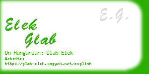 elek glab business card